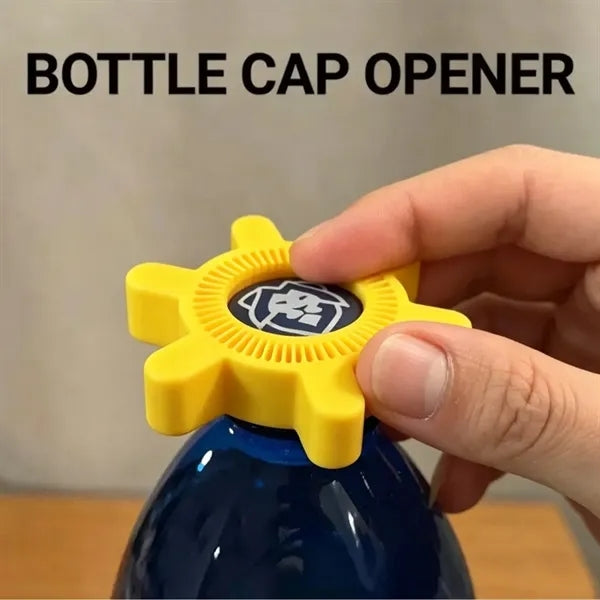 Multi Function Rotary Bottle Opener, Yellow Plastic Bar Tool
