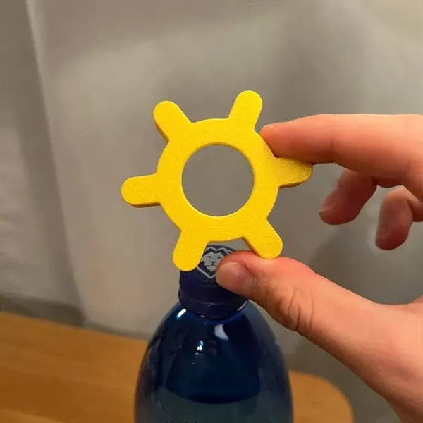 Multi Function Rotary Bottle Opener, Yellow Plastic Bar Tool