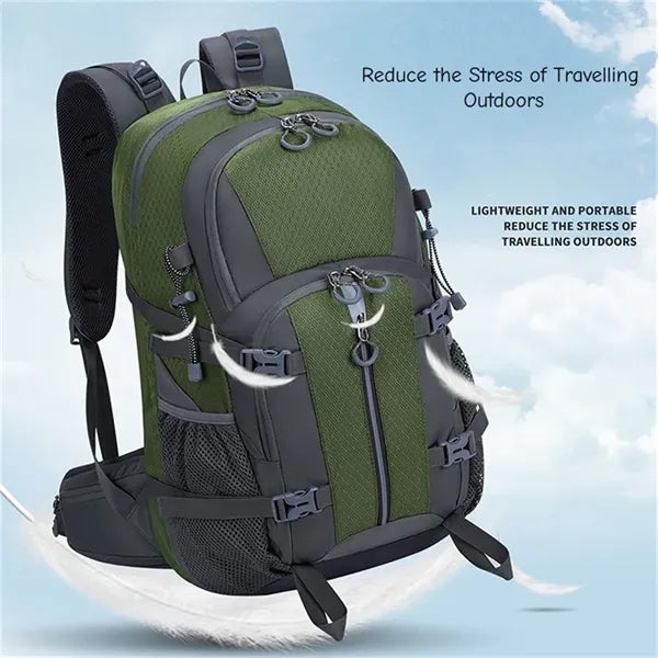 40L Water Resistant Hiking Backpack with Padded Straps