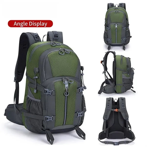 40L Water Resistant Hiking Backpack with Padded Straps