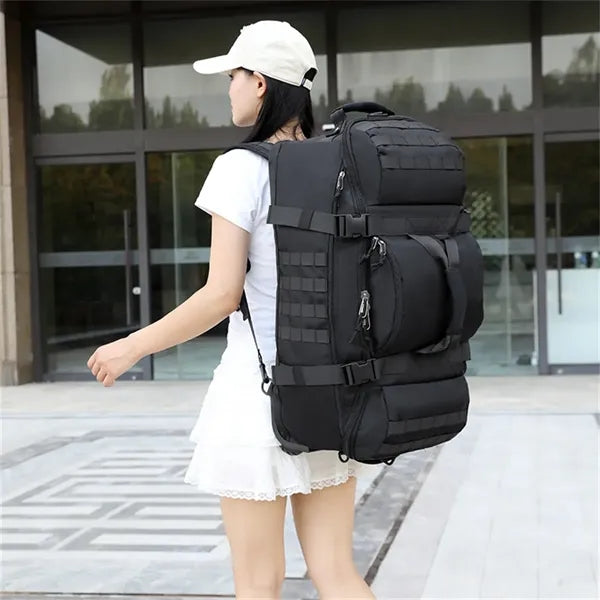 80L Wheeled Tactical Travel Backpack Multiple Compartments
