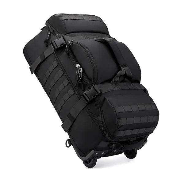 80L Wheeled Tactical Travel Backpack Multiple Compartments