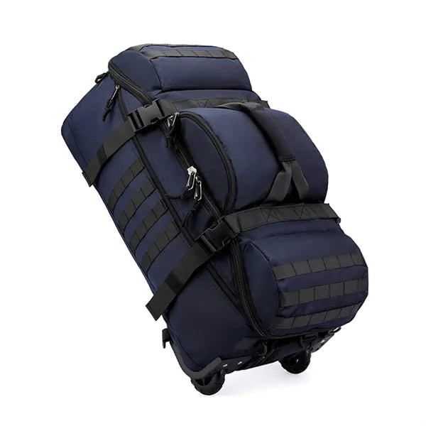 80L Wheeled Tactical Travel Backpack Multiple Compartments