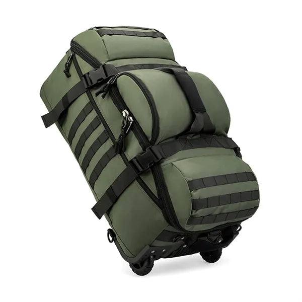 80L Wheeled Tactical Travel Backpack Multiple Compartments
