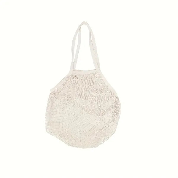 Cotton Canvas Mesh Market Tote Bag