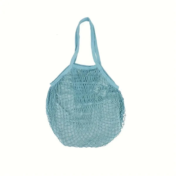 Cotton Canvas Mesh Market Tote Bag