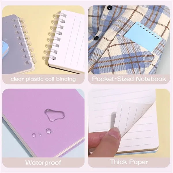 A7 Small Pocket Spiral Notepads 3 x 4.3 Inches