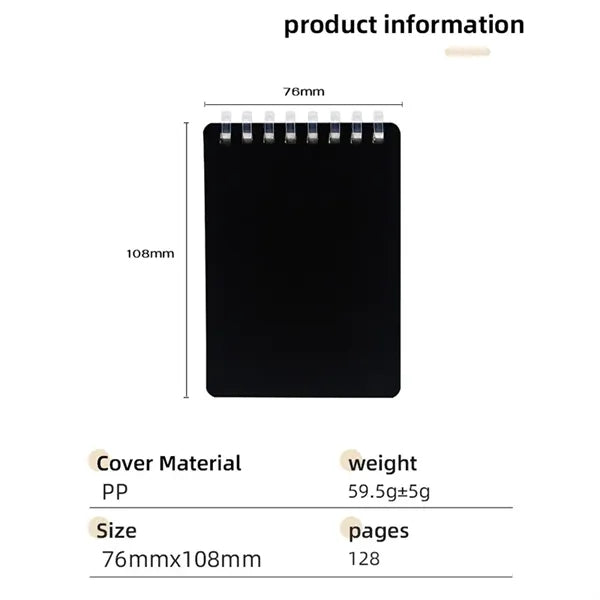 A7 Small Pocket Spiral Notepads 3 x 4.3 Inches