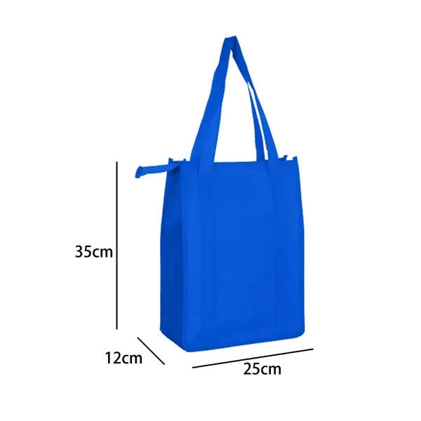 Zippered Non-Woven Tote Bag with Front Pocket