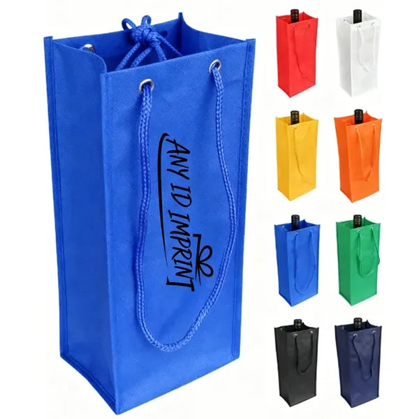 Non-Woven Wine Tote Bag with Rope Handles