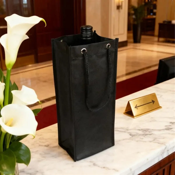 Non-Woven Wine Tote Bag with Rope Handles