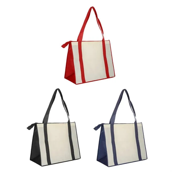 Two Tone Non Woven Tote Bag with Long Handles