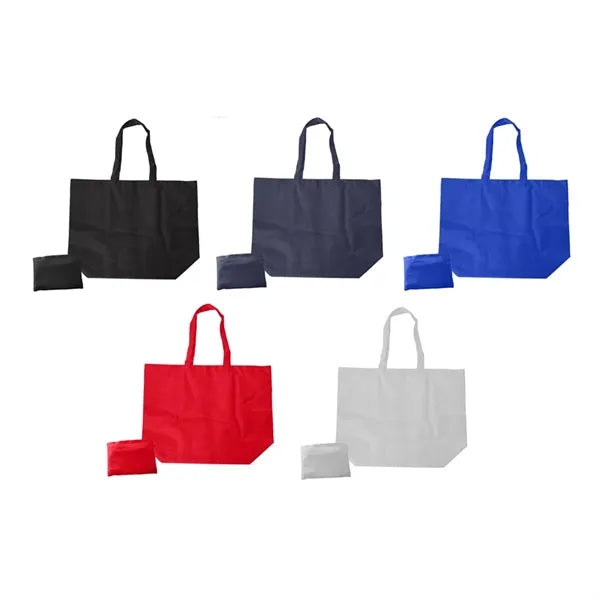 Foldable Nylon Shopping Tote Bag with Pouch