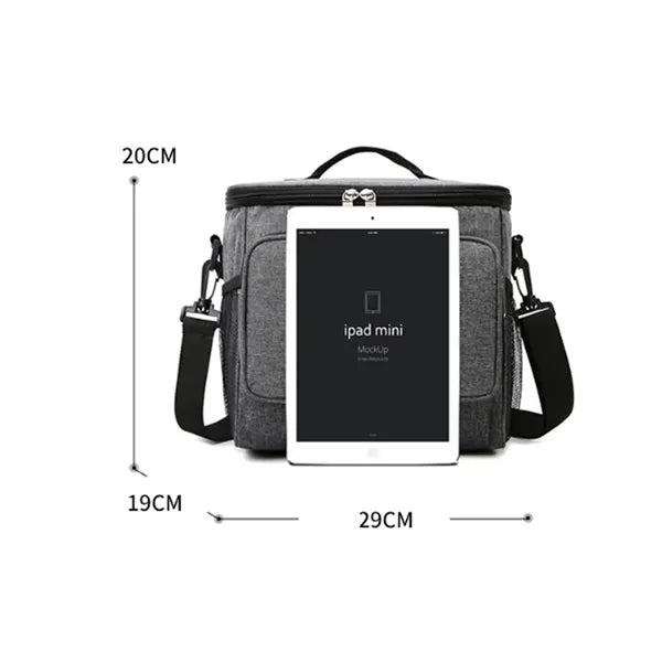 25L Oxford Fabric Insulated Cooler Bag with Shoulder Strap