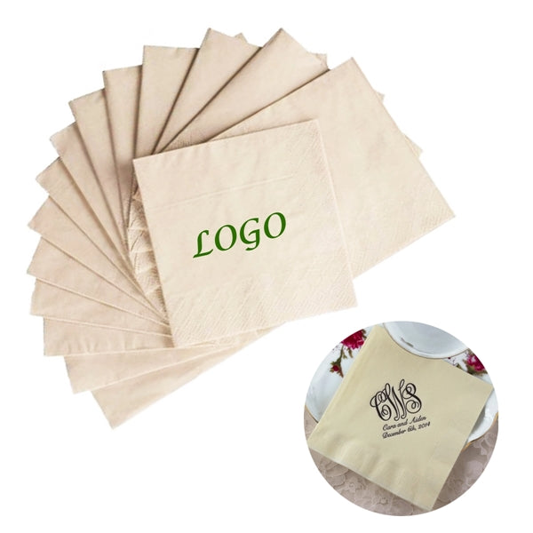 2 ply Custom Paper Napkin-Ivory