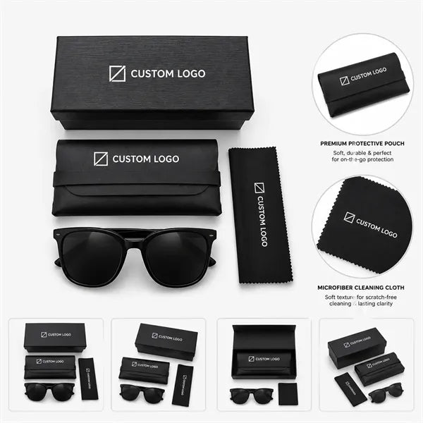 Sunglasses Gift Set PC UV 4pcs with Case & Cloth Custom