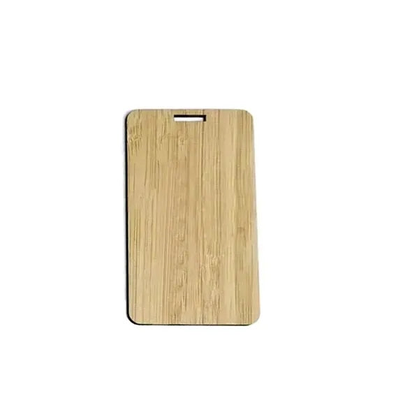Eco-Friendly Bamboo Double-Sided Travel Luggage Tag