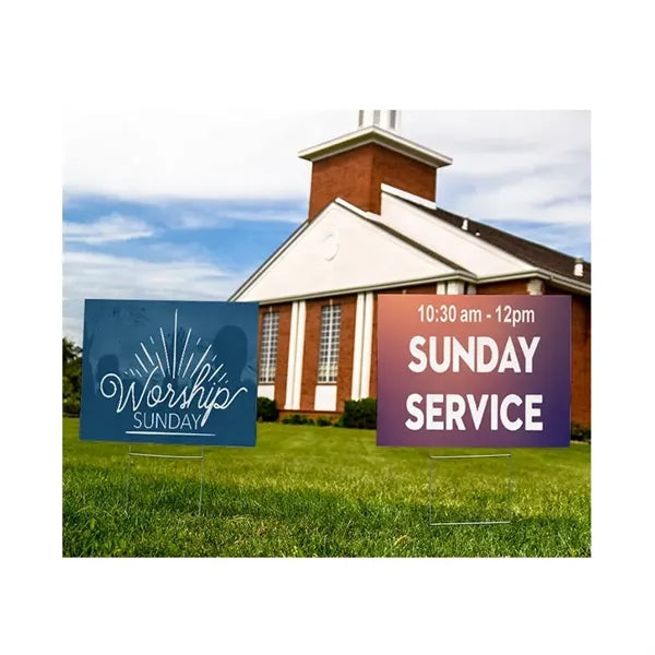 Large Corrugated Yard Sign - Full Color Printed