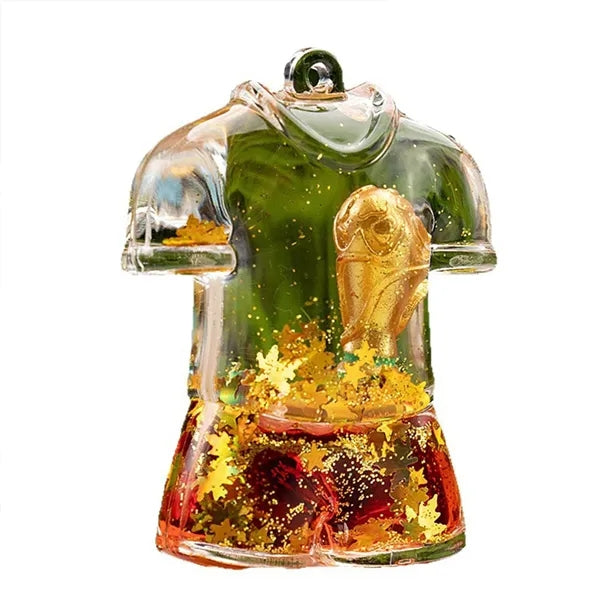 World Cup quicksand bottle keychain bag charm