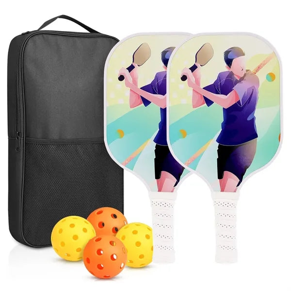 Fiberglass Pickleball Paddle Set with Bag