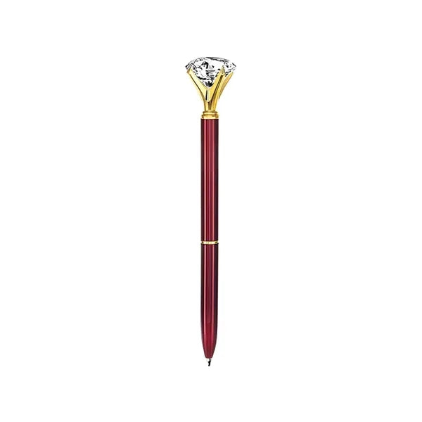 Metal Ballpoint Pen - Crystal Diamond Top