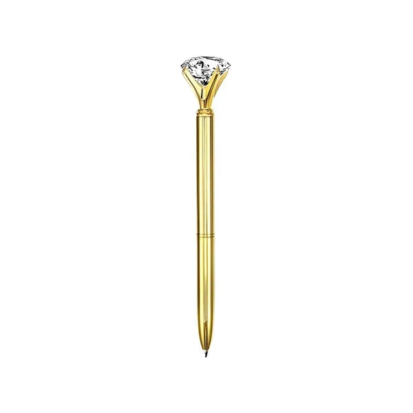 Metal Ballpoint Pen - Crystal Diamond Top