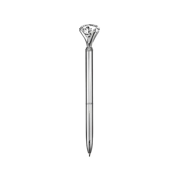 Metal Ballpoint Pen - Crystal Diamond Top