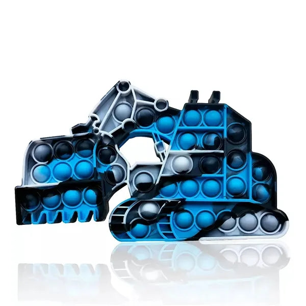 Pop It Fidget Toy - Excavator Shaped Full Color