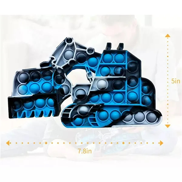 Pop It Fidget Toy - Excavator Shaped Full Color