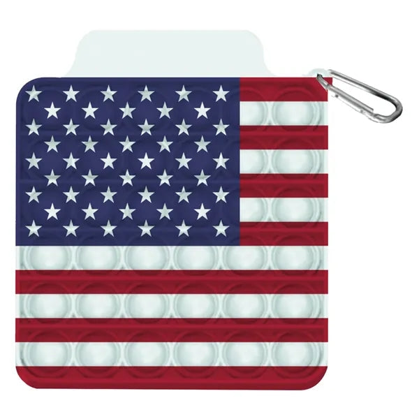 Pop It Fidget Toy - Square w/ Carabiner