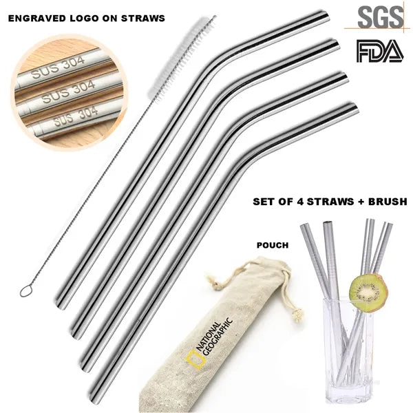 EcoSip 304 Stainless Travel Straw Kit