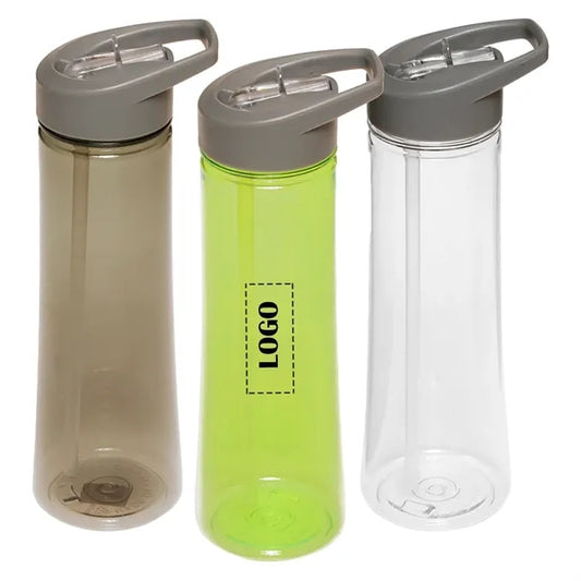 Flip Top Plastic Water Bottle with Spout, 22 oz.