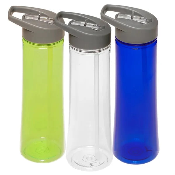 Flip Top Plastic Water Bottle with Spout, 22 oz.