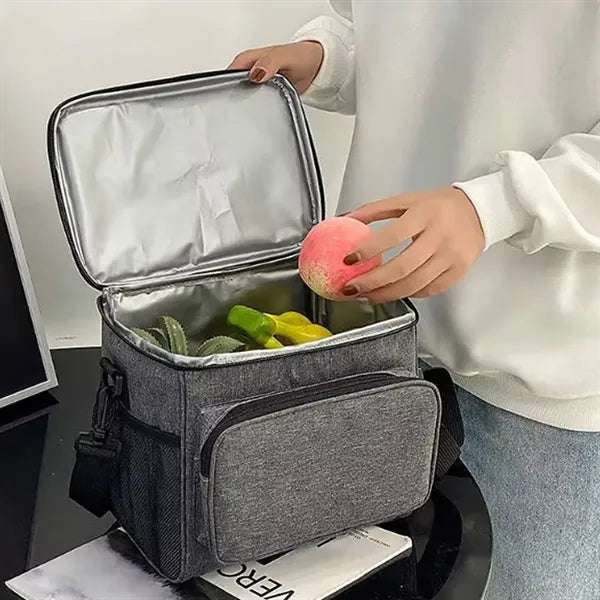 25L Oxford Fabric Insulated Cooler Bag with Shoulder Strap