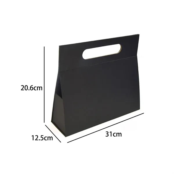 Grayboard Paper Gift Bag with Cutout Handles for Branding