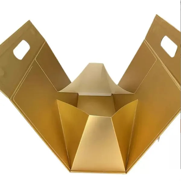 Grayboard Paper Gift Bag with Cutout Handles for Branding