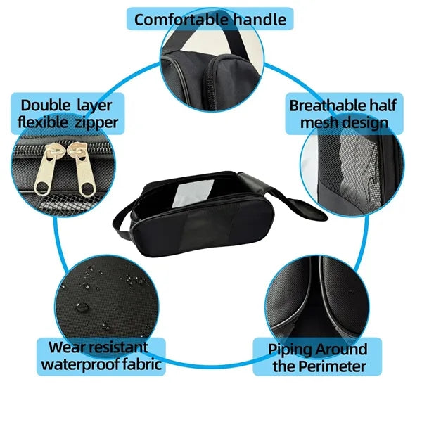 Golf Shoe Travel Bag Ventilated Sports Footwear Carrier