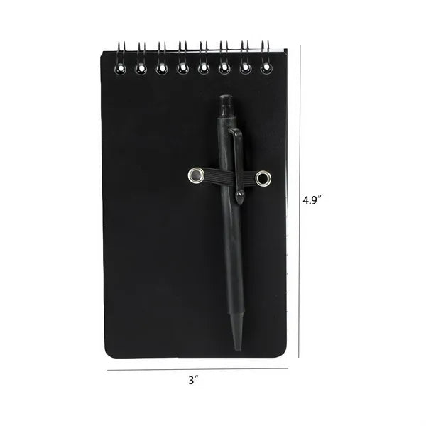 Pocket Sized Spiral Jotter Notebook With Pen