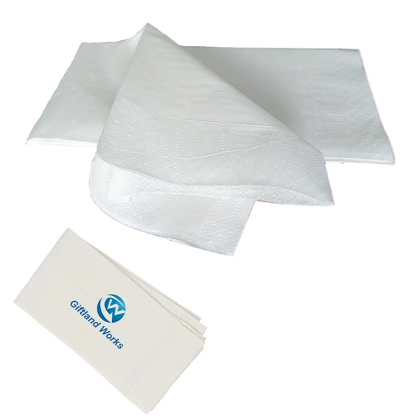 4"x8" Custom Dinner Napkin-White