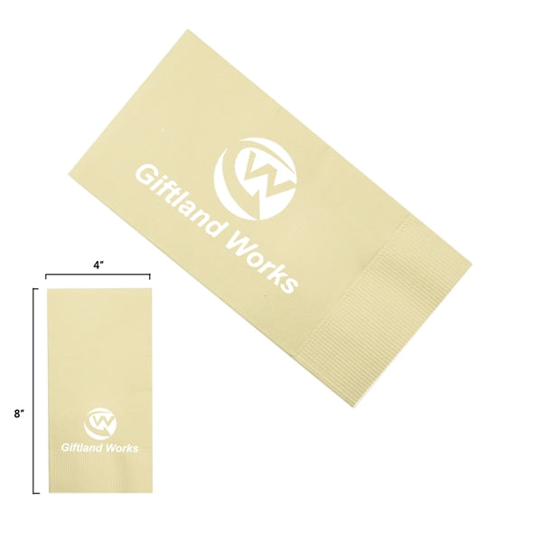 4"x 8" Custom Dinner Napkin-Ivory