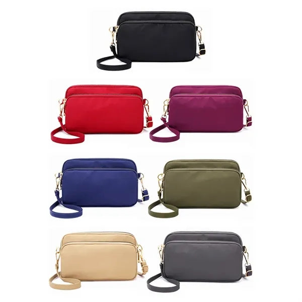 Nylon Crossbody Bag with Adjustable Strap