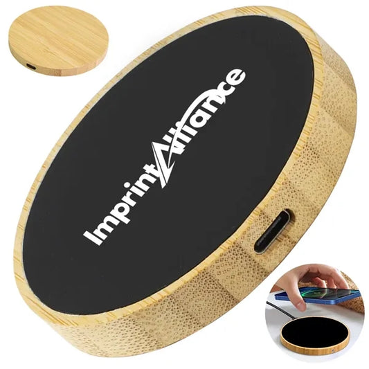 15W Creative Bamboo Backlit LED Wireless Fast Charger