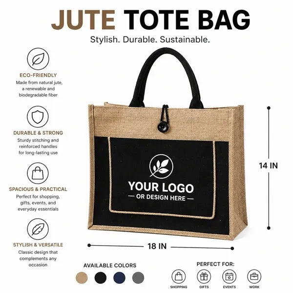 Natural Jute Tote Bag