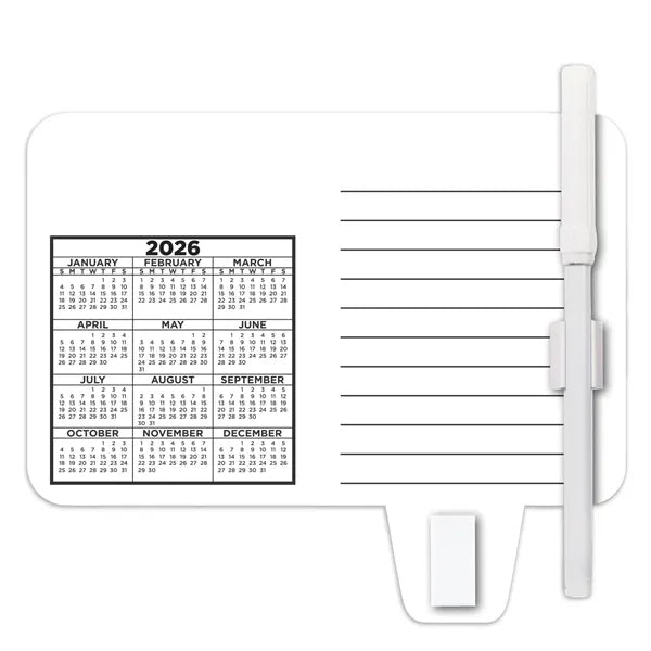 Magnetic Calendar - Memo Board with Erase Pen & Clip