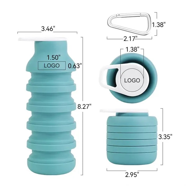 20 OZ. Portable Collapsible Silicone Sport Water Bottle