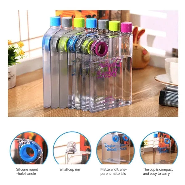 Slim Plastic Water Bottle W/Handle