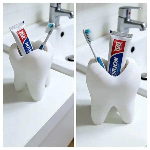 3D Printed Tooth-Shaped Pen & Toothbrush Holder