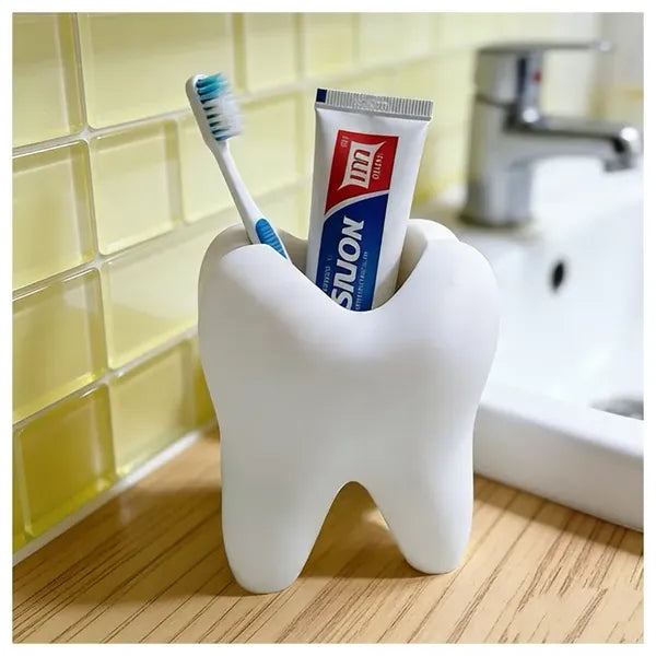 3D Printed Tooth-Shaped Pen & Toothbrush Holder