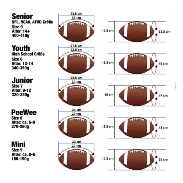 Glow-in-the-Dark PU American Football, Official Size 9