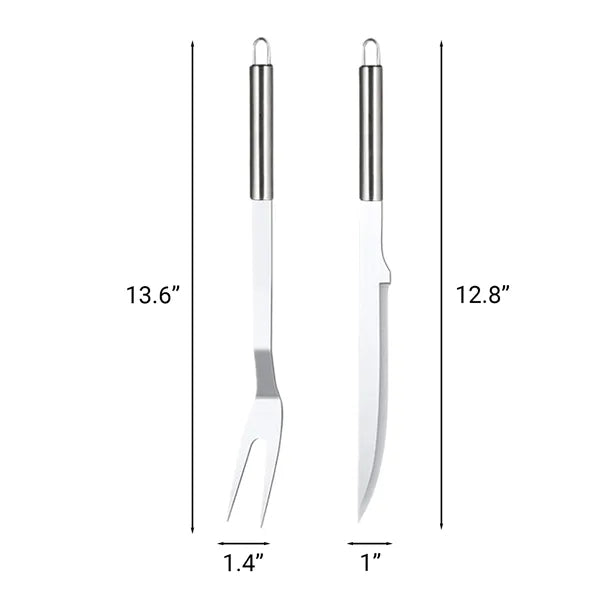 Stainless Steel BBQ Fork Knife Set